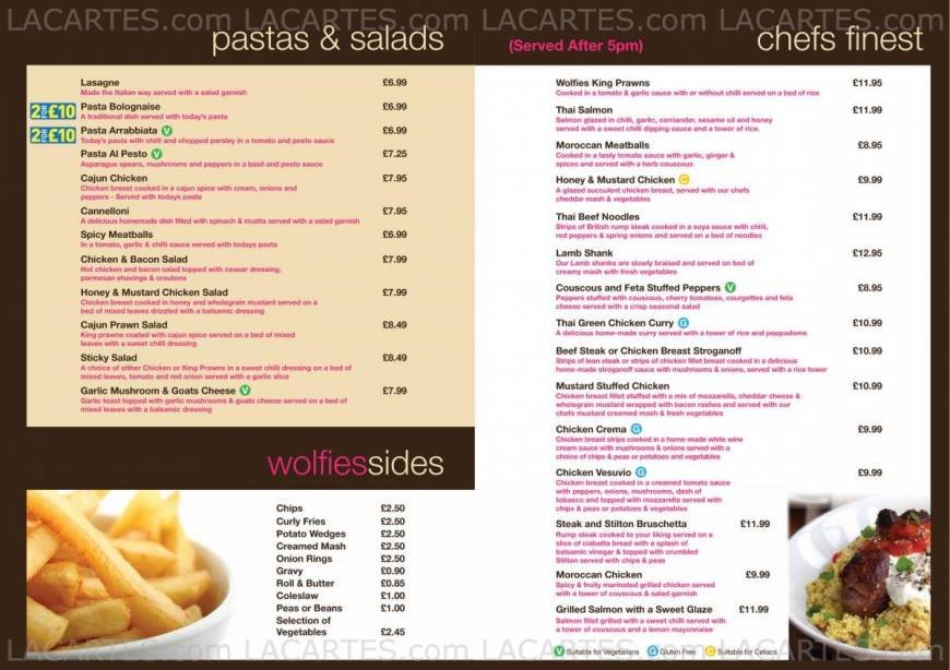  Pricelists of Wolfies Wine Bar and Restaurant 6 South Parade - Photo 5 of 7