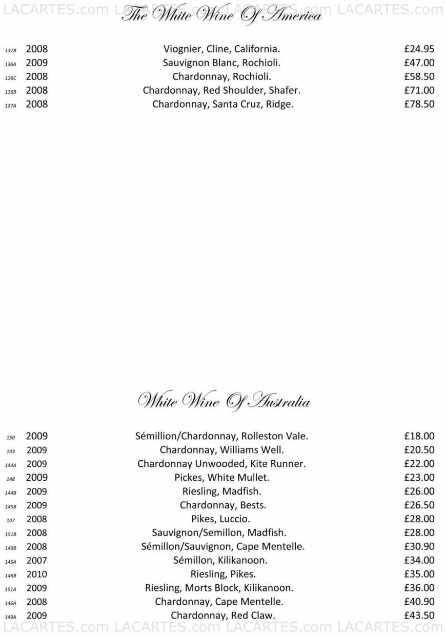  Pricelists of Killmore Quay Club Killmore Quay Club   - Photo 4 of 34