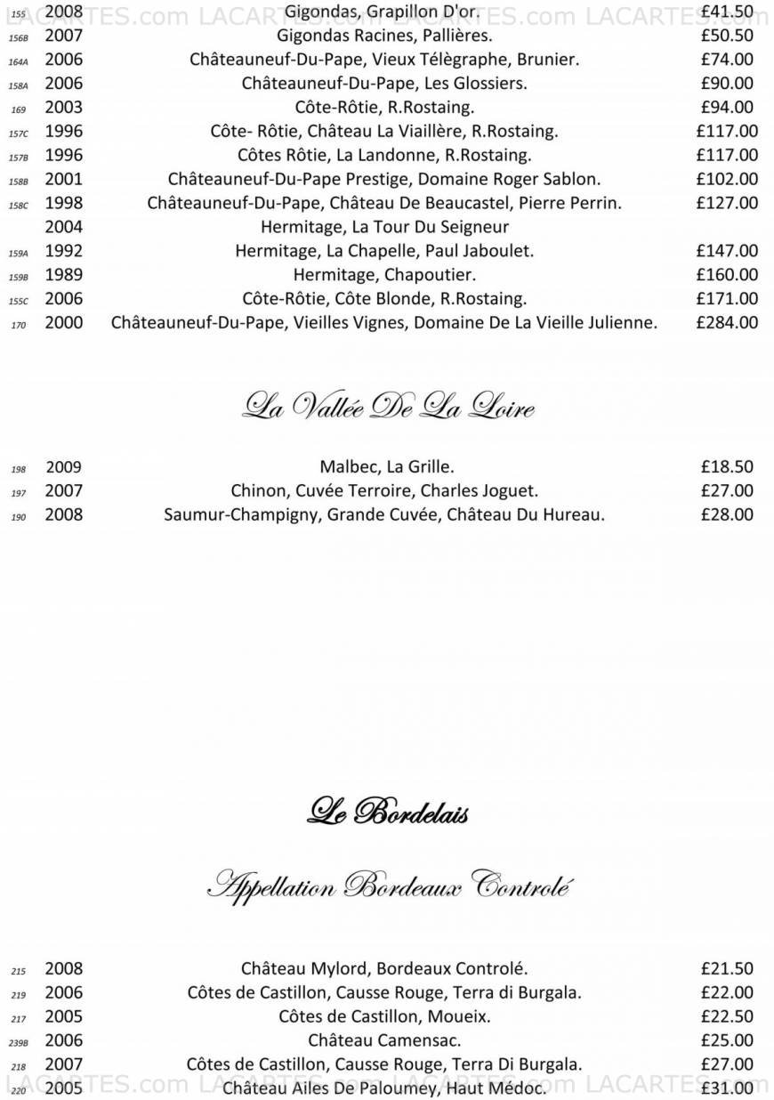  Pricelists of Killmore Quay Club Killmore Quay Club   - Photo 7 of 34