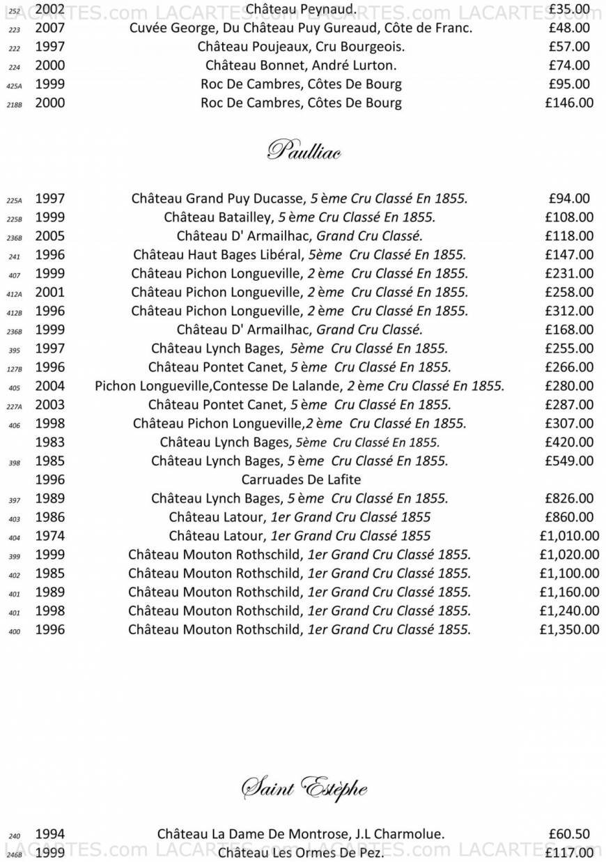  Pricelists of Killmore Quay Club Killmore Quay Club   - Photo 8 of 34