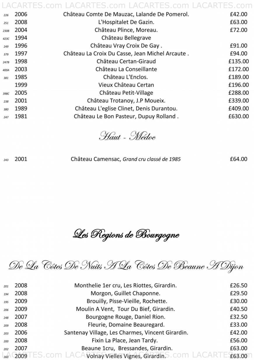  Pricelists of Killmore Quay Club Killmore Quay Club   - Photo 11 of 34