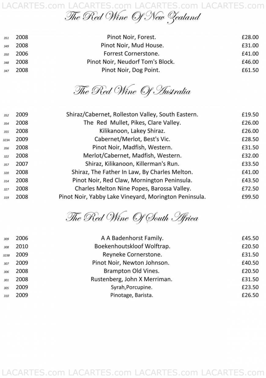  Pricelists of Killmore Quay Club Killmore Quay Club   - Photo 15 of 34