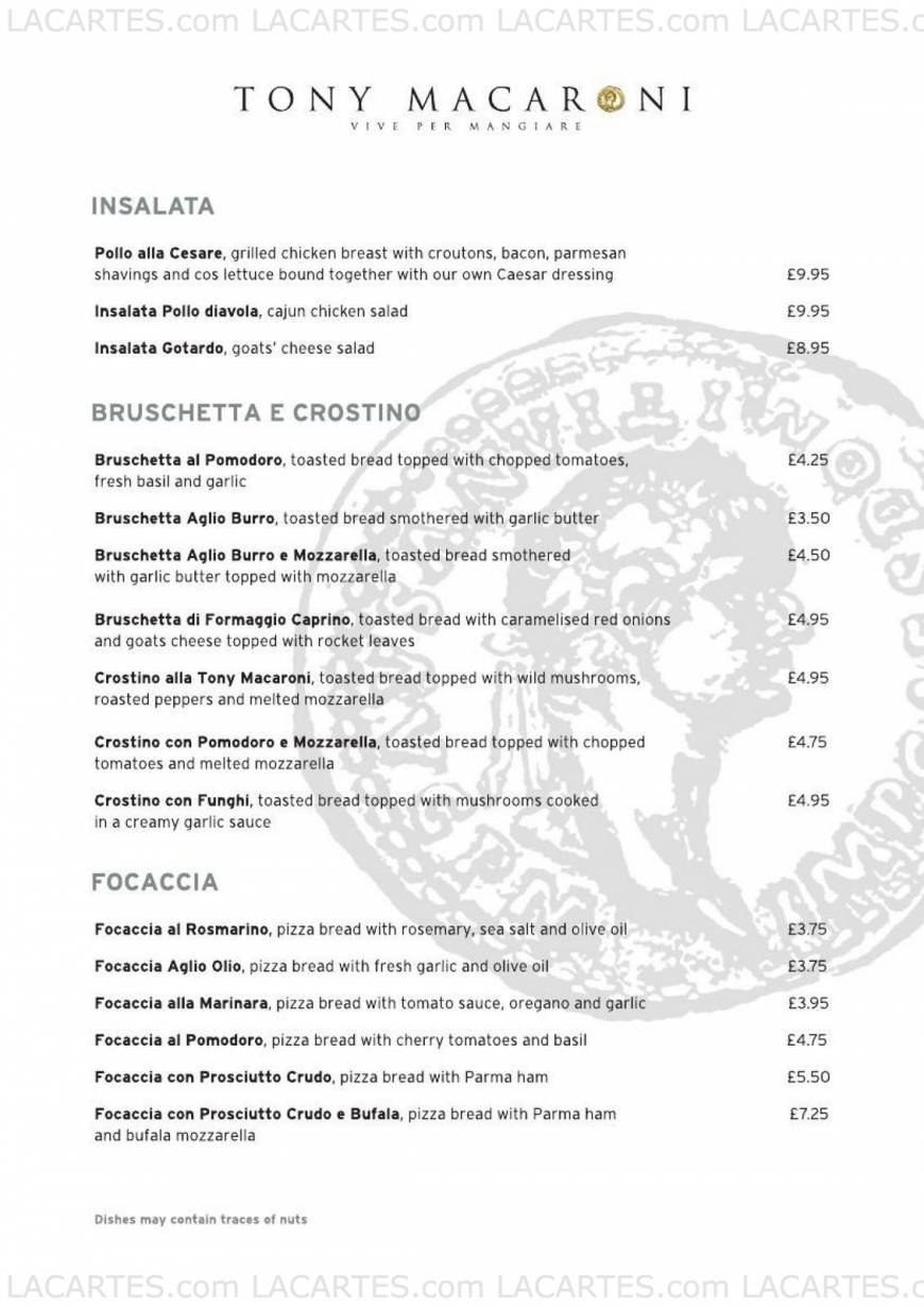  Pricelists of Tony Macaroni Motherwell 352 Brandon Street - Photo 2 of 12