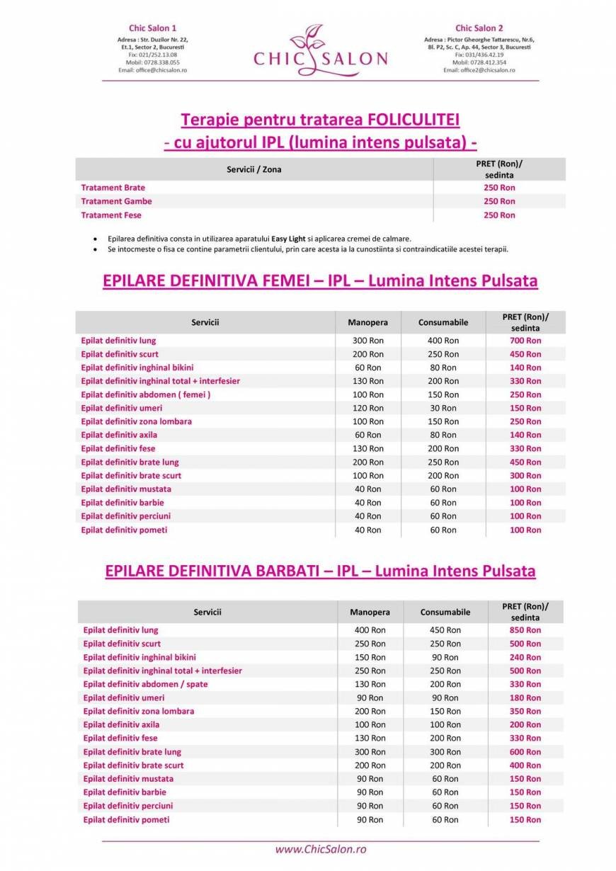  Pricelists of Chic Salon Duzilor, nr 22, sector 2 - Photo 10 of 13