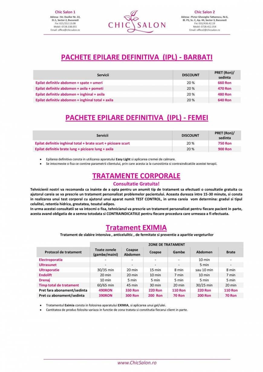  Pricelists of Chic Salon Duzilor, nr 22, sector 2 - Photo 11 of 13