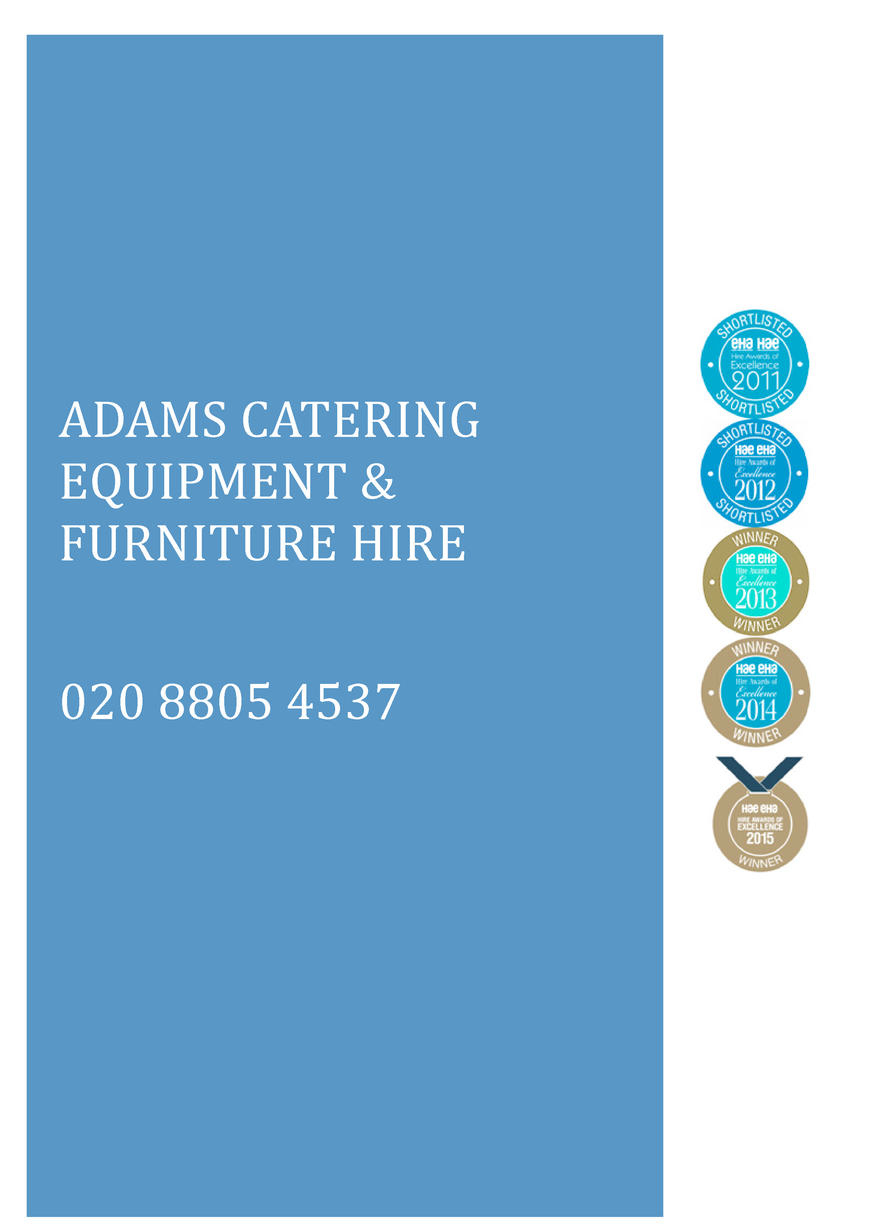  Pricelists of Adams Catering Equipment & Furniture Hire Adams House, 4 Dundee Way - Photo 10 of 10