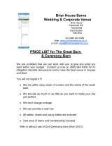 Menus & Prices, Briar House Barns Wedding Venue, Rotherfield