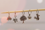 Woodland theme stitch markers set, Pretty Stitch Markers, Hull