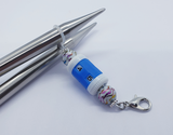 Unique knitting row counter and needle end stopper in one, Pretty Stitch Markers, Hull