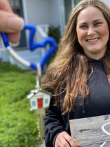 Handing keys to new homeowner , Karen Prestegard - RealtorÂ®, Petaluma