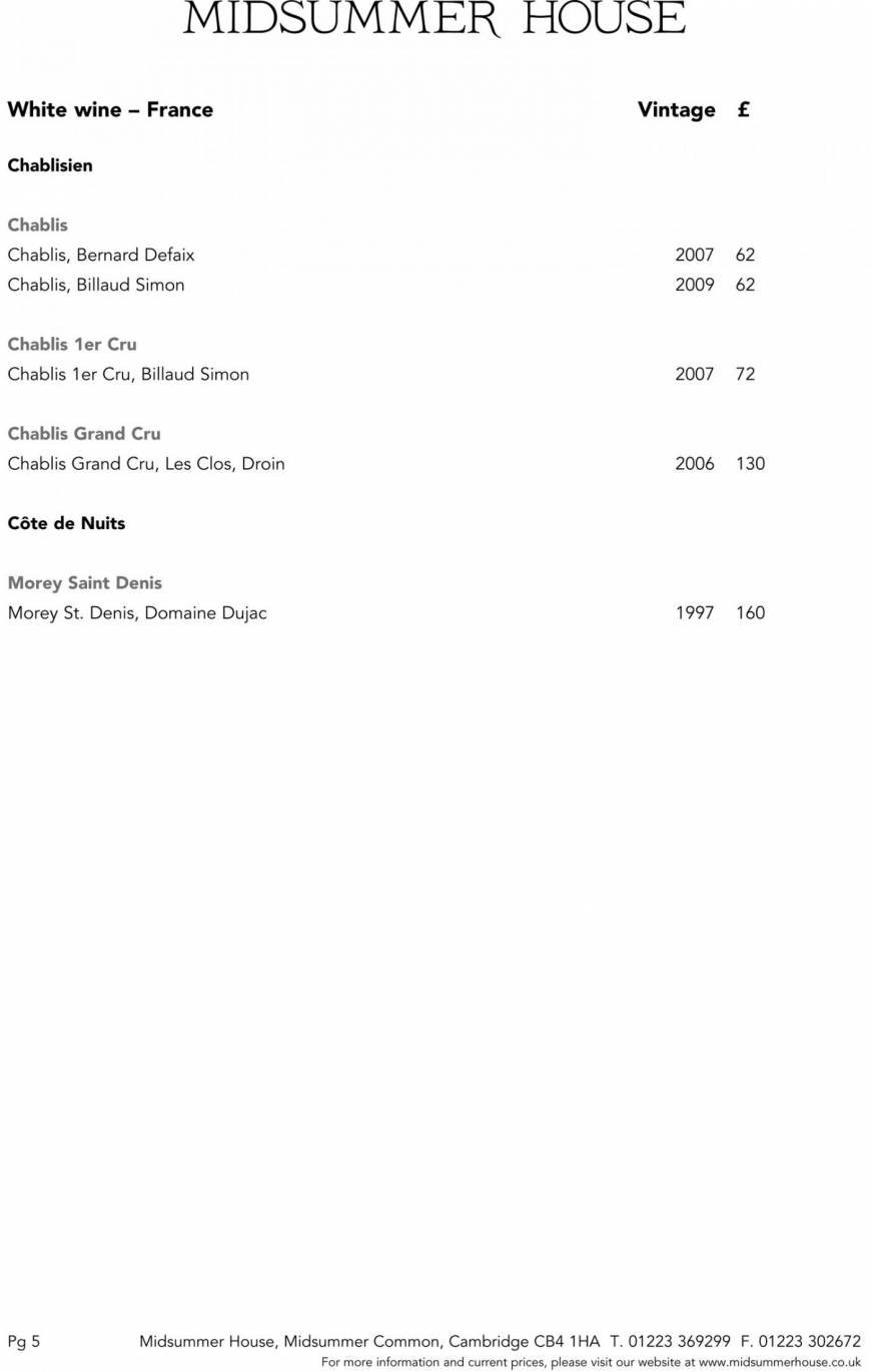  Pricelists of Midsummer House Restaurant Midsummer Common   - Photo 24 of 45