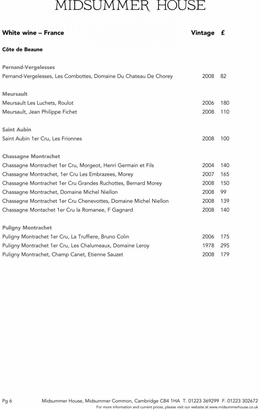  Pricelists of Midsummer House Restaurant Midsummer Common   - Photo 36 of 45