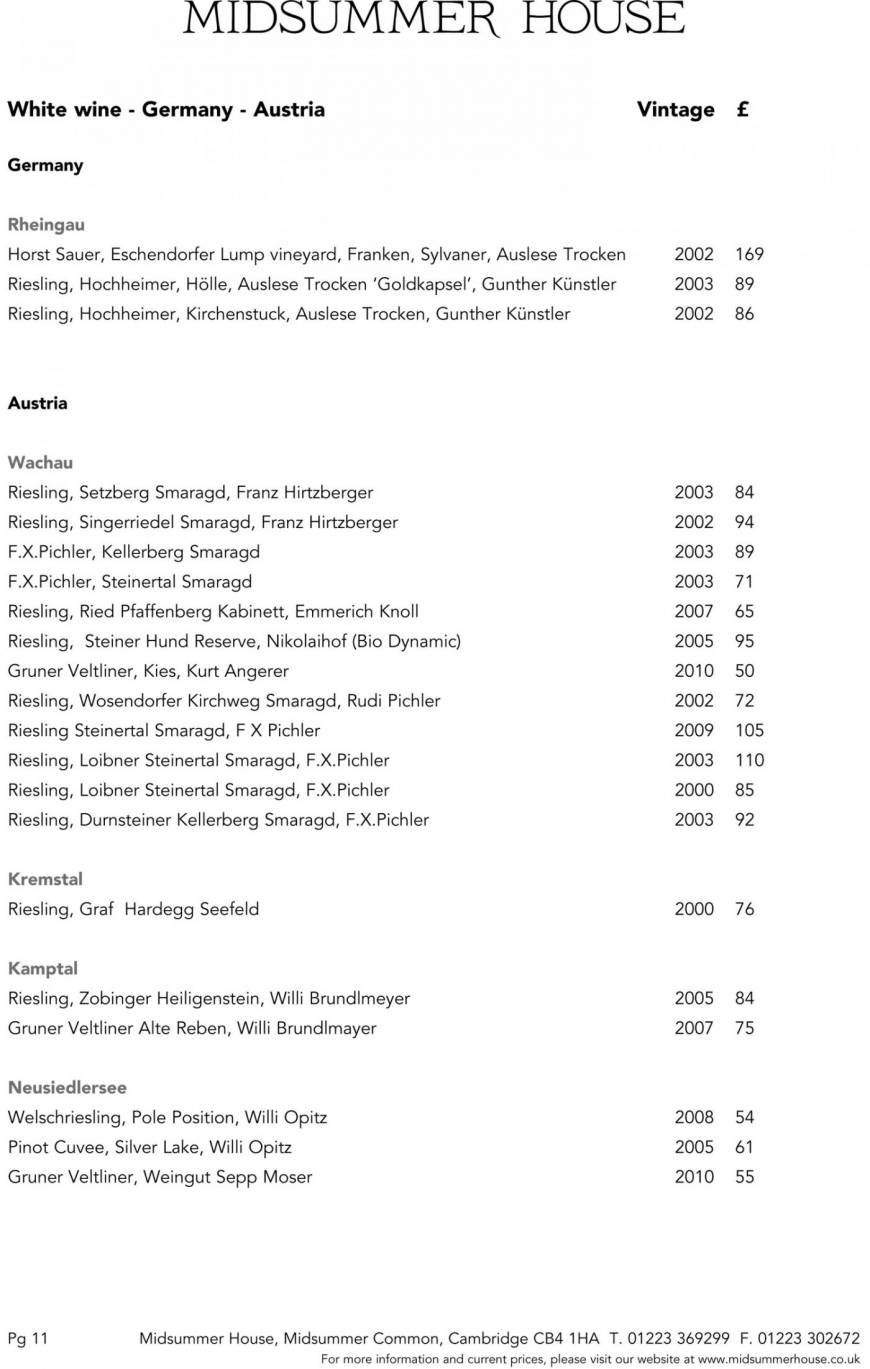  Pricelists of Midsummer House Restaurant Midsummer Common   - Photo 41 of 45