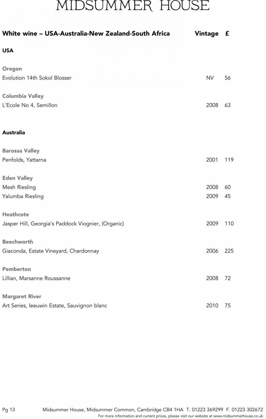  Pricelists of Midsummer House Restaurant Midsummer Common   - Photo 43 of 45