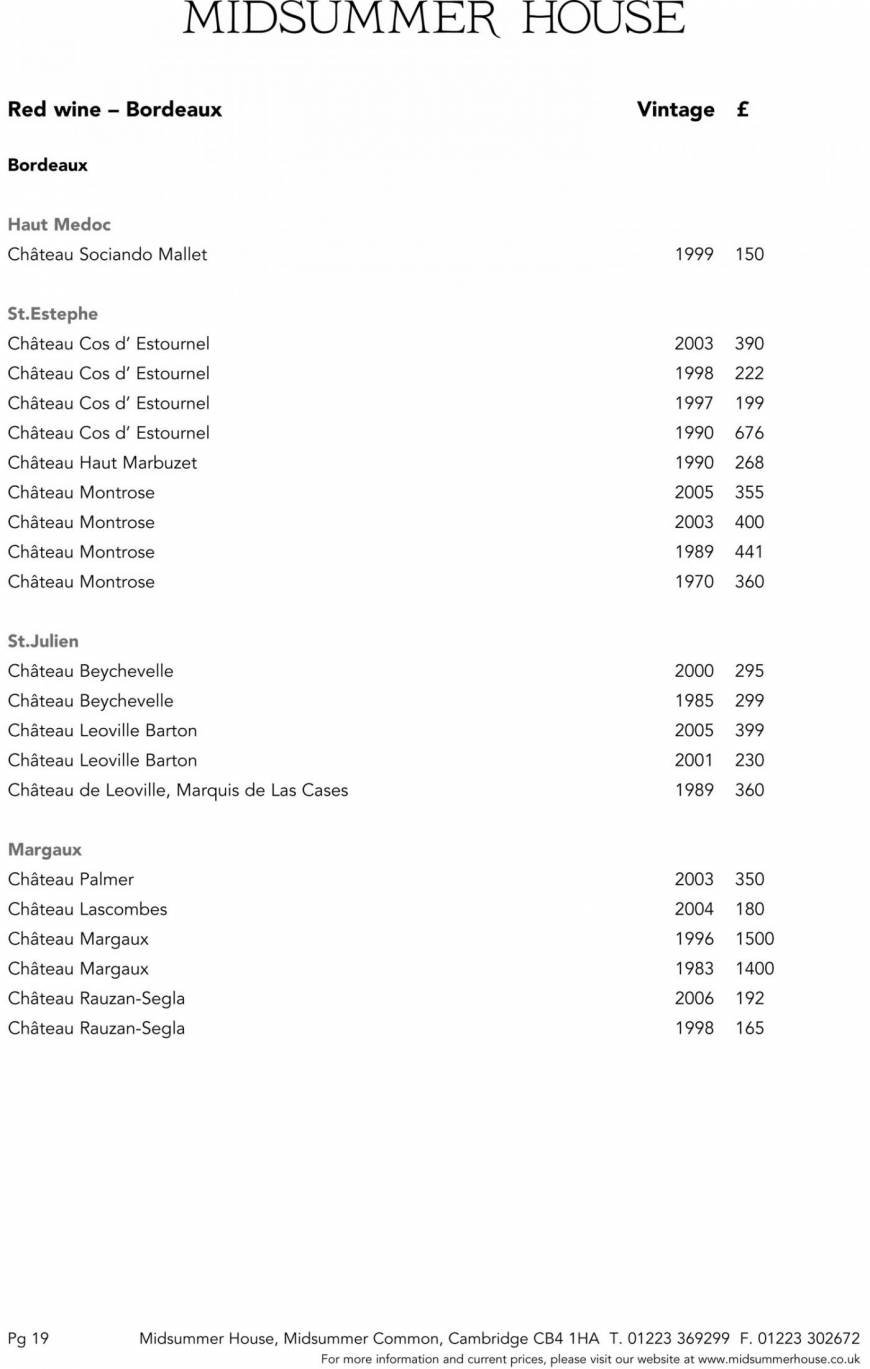  Pricelists of Midsummer House Restaurant Midsummer Common   - Photo 45 of 45