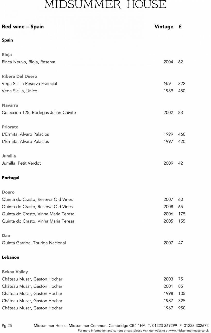  Pricelists of Midsummer House Restaurant Midsummer Common   - Photo 6 of 45