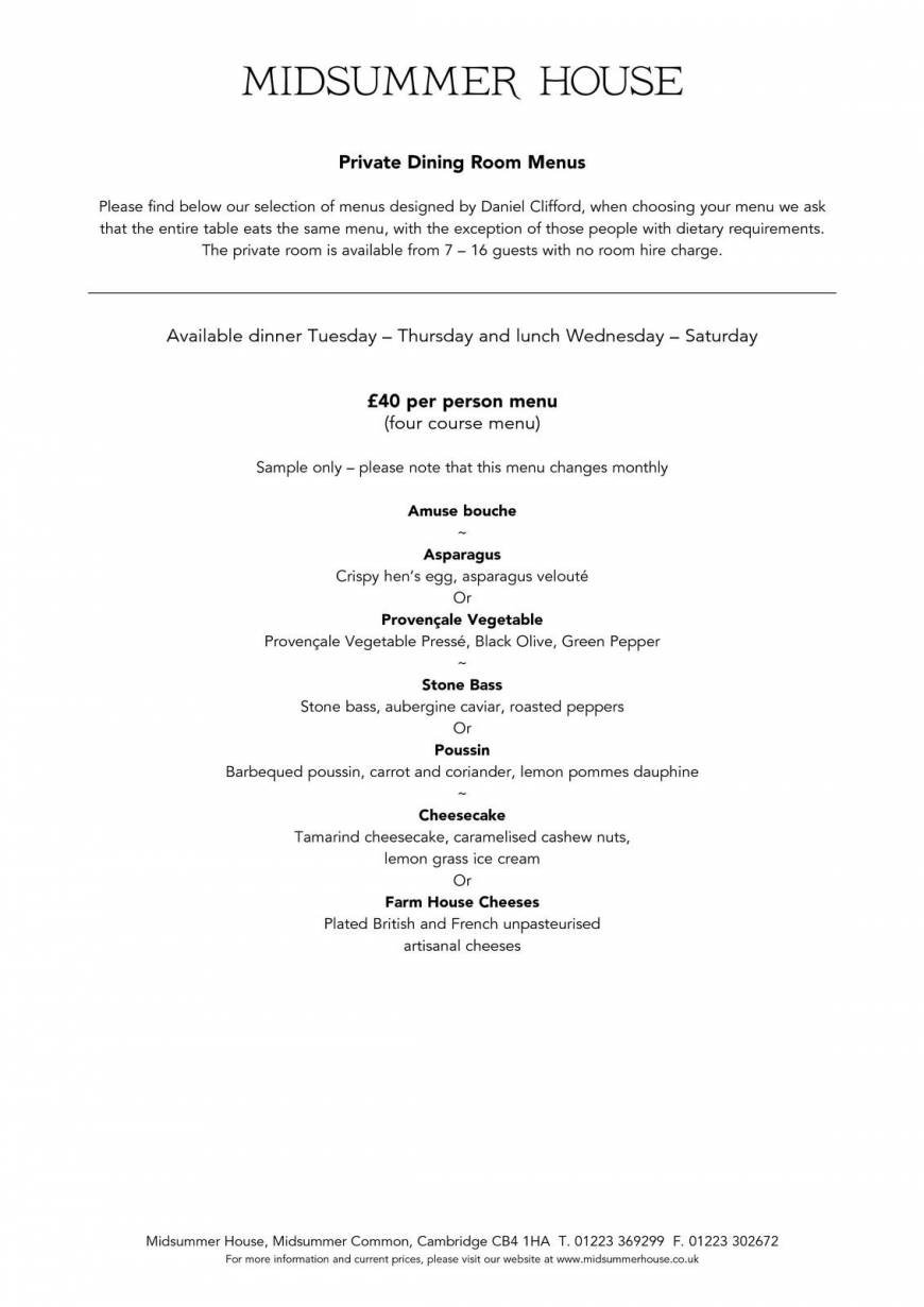  Pricelists of Midsummer House Restaurant Midsummer Common   - Photo 20 of 45