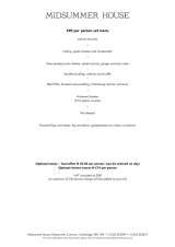 Menus & Prices, Midsummer House Restaurant, Cambridge