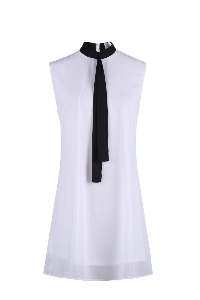 Ladies Pussybow sleeveless dress for wholesale Sample Products of Moguland - Women's Clothing Wholesale Supplier 39A Broughton Street - Photo 6 of 8