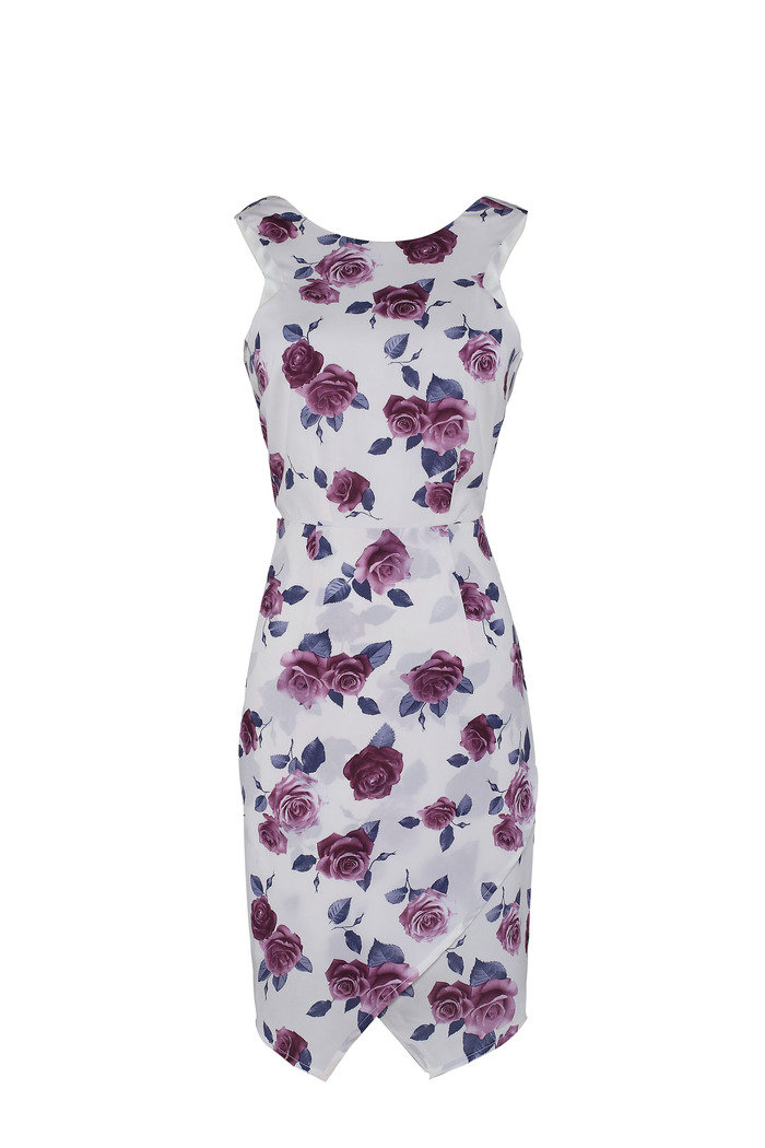Violet floral assymetric dress Sample Products of Moguland - Women's Clothing Wholesale Supplier 39A Broughton Street - Photo 7 of 8