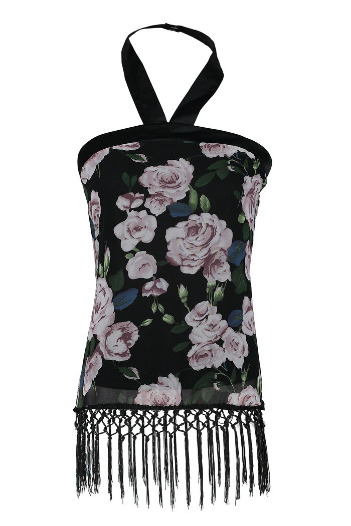 Floral tassle hem top Sample Products of Moguland - Women's Clothing Wholesale Supplier 39A Broughton Street - Photo 8 of 8