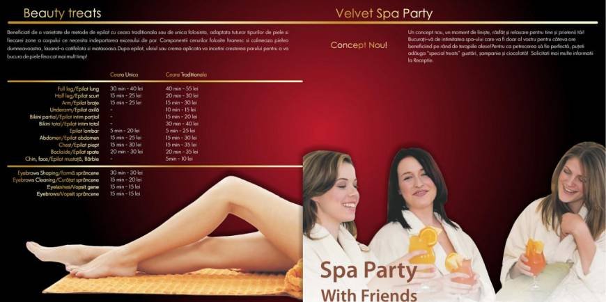  Pricelists of Velvet SPA & Wellness Strada Corvinilor nr 5 - Photo 8 of 10