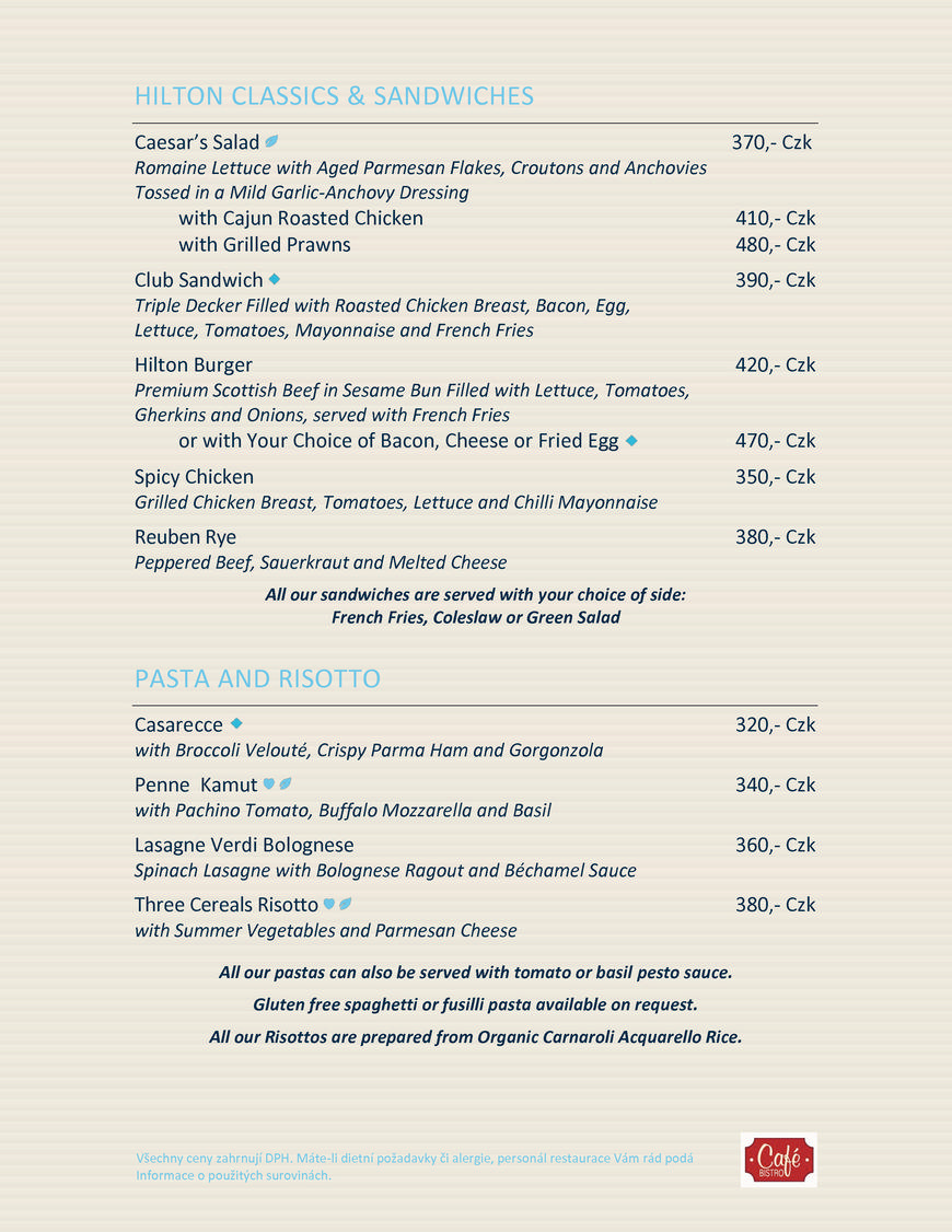  Pricelists of CafÃ© & Bistro Pobrezni 1 - Photo 2 of 13