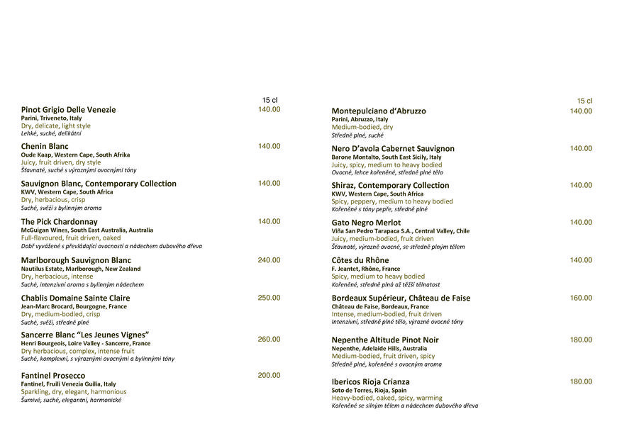  Pricelists of CafÃ© & Bistro Pobrezni 1 - Photo 9 of 13