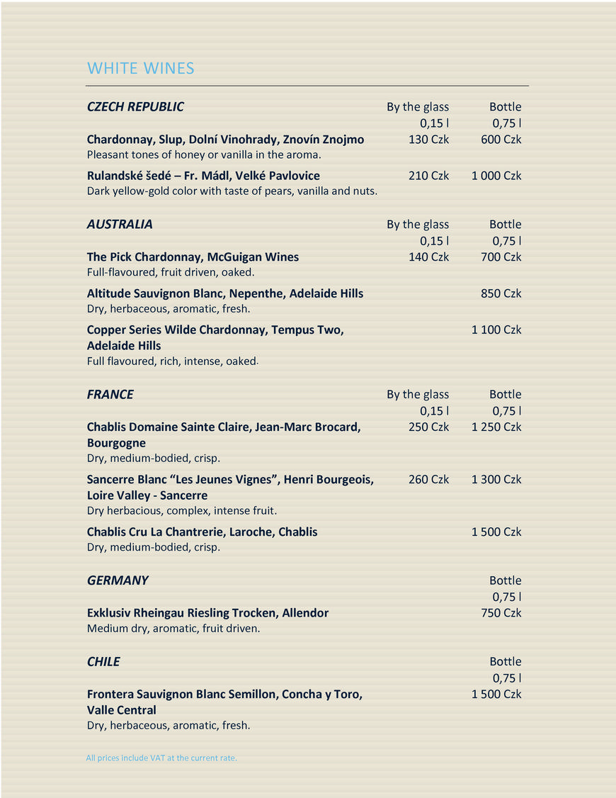  Pricelists of CafÃ© & Bistro Pobrezni 1 - Photo 10 of 13