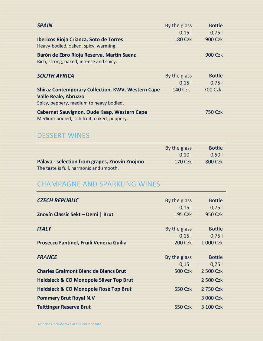  Pricelists of CafÃ© & Bistro Pobrezni 1 - Photo 13 of 13