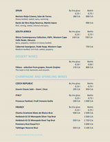 Menus & Prices, CafÃ© & Bistro, Prague