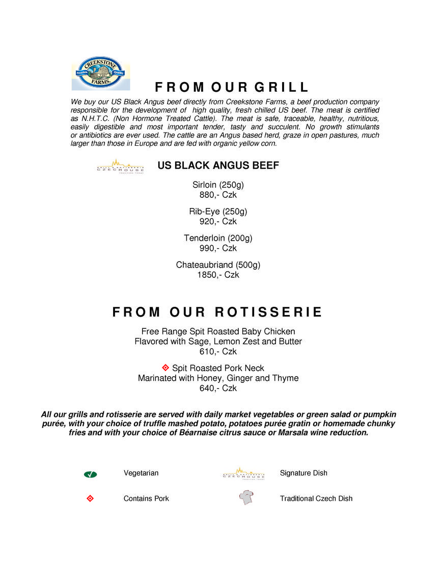  Pricelists of CzecHouse Grill & Rotisserie Pobrezni 1 - Photo 2 of 16