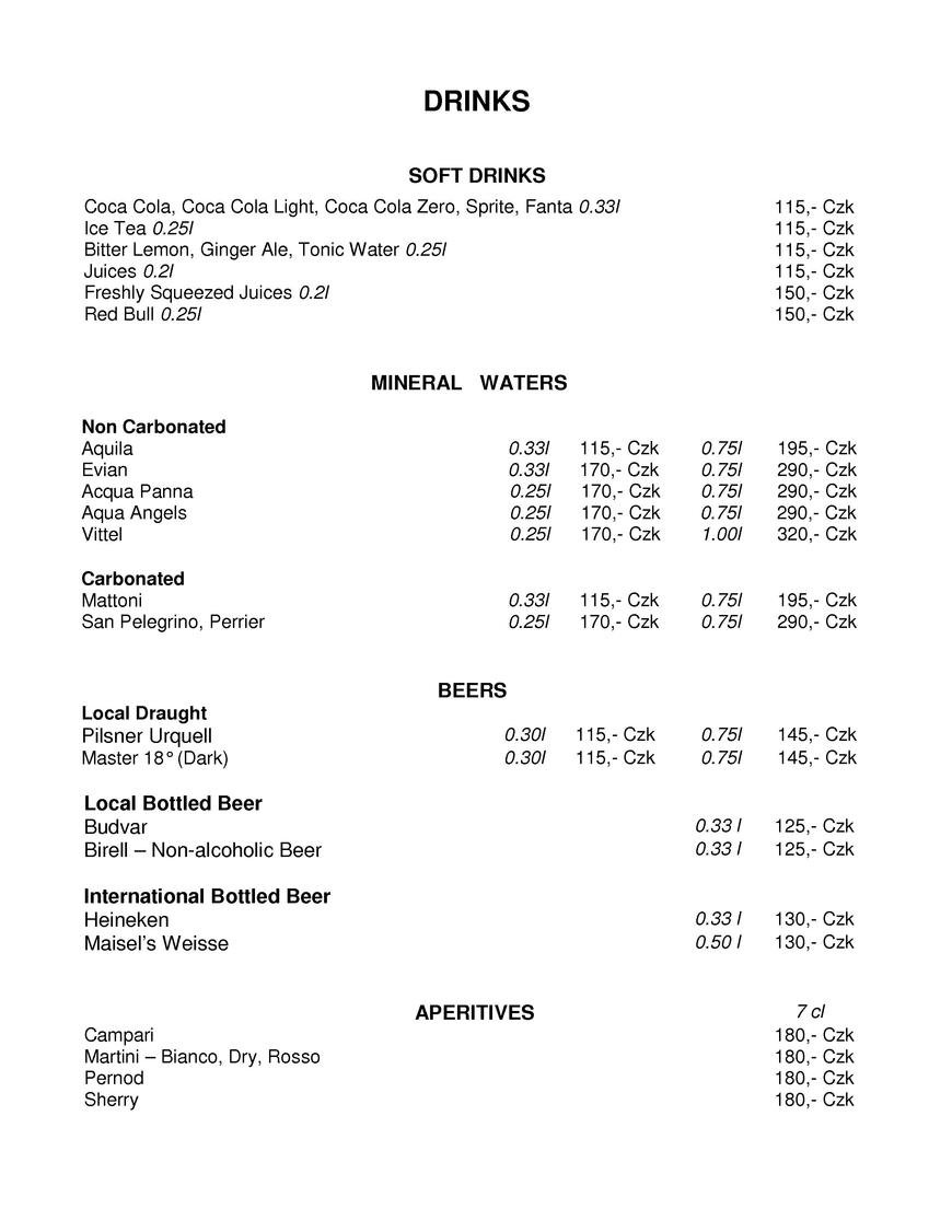  Pricelists of CzecHouse Grill & Rotisserie Pobrezni 1 - Photo 6 of 16