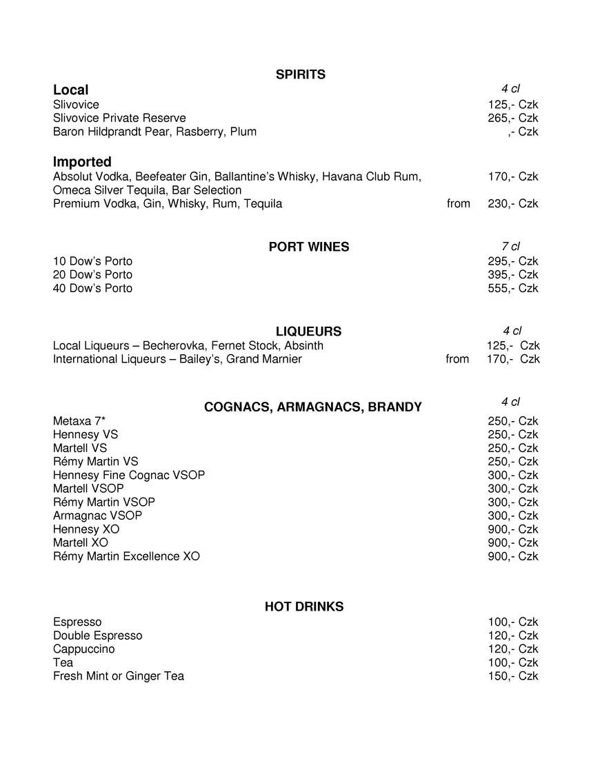  Pricelists of CzecHouse Grill & Rotisserie Pobrezni 1 - Photo 7 of 16