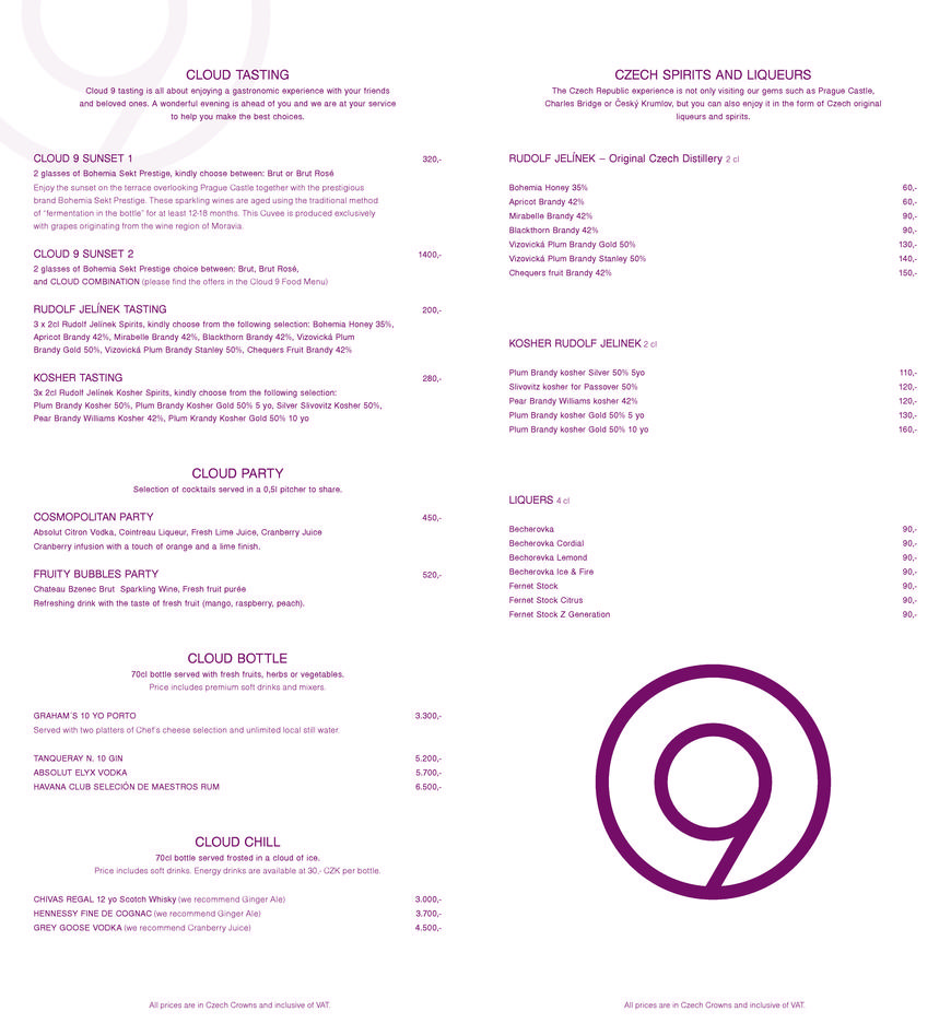  Pricelists of Cloud 9 Sky Bar & Lounge Pobrezni 1 - Photo 4 of 10