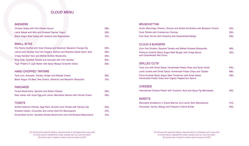  Pricelists of Cloud 9 Sky Bar & Lounge Pobrezni 1 - Photo 9 of 10