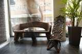 Phillipines carved bench in earthspa reception., earthspa, 4 Eccleston Street