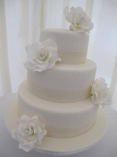 Sheer ribbon and sugar roses from Â£365<br />
 Profile Photos of Sharon Lord Cakes Fiddlers Field Croydon Road - Photo 14 of 21