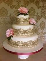 Small antique lace and peony cake from Â£280 Sharon Lord Cakes Fiddlers Field Croydon Road 