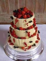 White chocolate with seasonal fresh fruit from Â£385. Also available in milk and dark chocolate Sharon Lord Cakes Fiddlers Field Croydon Road 