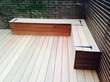 Hardwood decking, hardwood fencing and storage benches in East London. C&J Landscapes Ltd C&J Landscapes Ltd - Landscapers in East London Unit 1, 59 Browns Road 