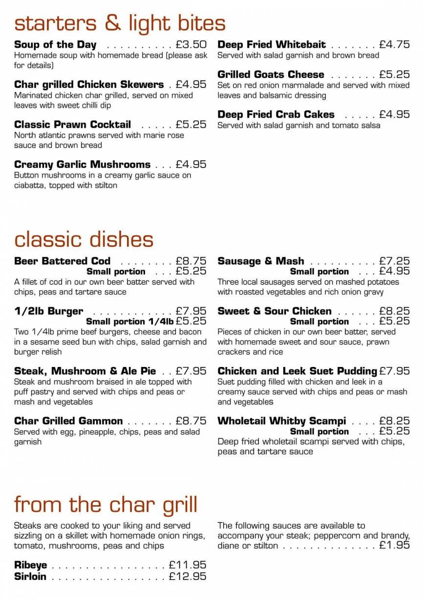  Pricelists of Amber Restaurant & Bar Within Cromer Country Club 127 Overstrand Road - Photo 2 of 11