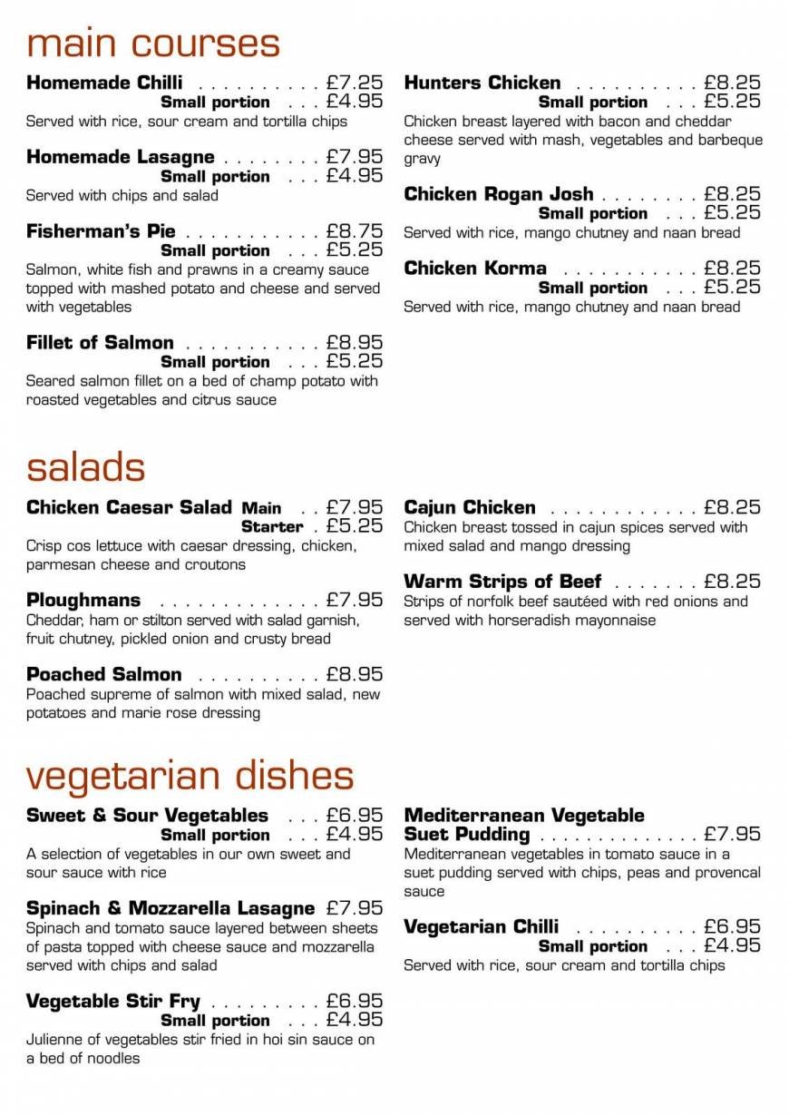  Pricelists of Amber Restaurant & Bar Within Cromer Country Club 127 Overstrand Road - Photo 3 of 11