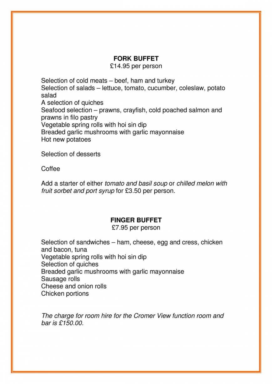  Pricelists of Amber Restaurant & Bar Within Cromer Country Club 127 Overstrand Road - Photo 11 of 11