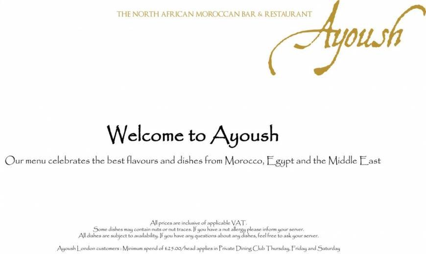  Pricelists of Ayoush London 58 James St - Photo 10 of 18