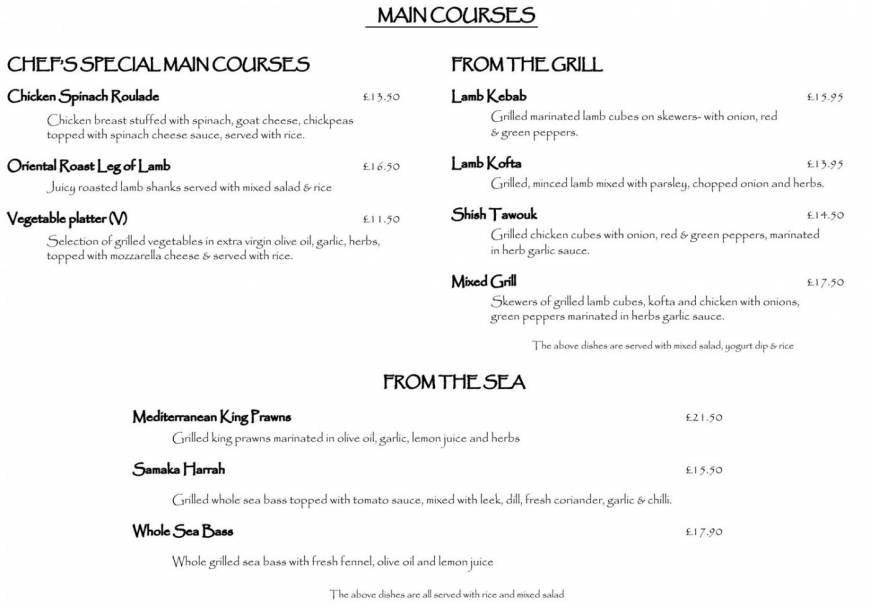  Pricelists of Ayoush London 58 James St - Photo 16 of 18