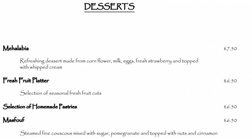  Pricelists of Ayoush London 58 James St - Photo 14 of 18