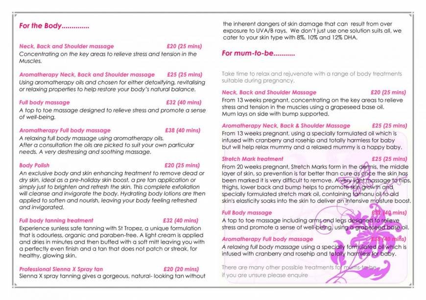  Pricelists of Essex Pamper Party 43 Yorick Road - Photo 4 of 6