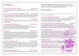 Menus & Prices, Essex Pamper Party, Colchester