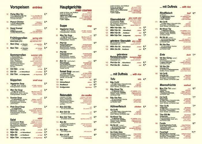Flyer Back ....Menu to Download of Tonkin - Vietnamese Cuisine - Bubble Tea Bar Krossener Str. 12 - Photo 2 of 2